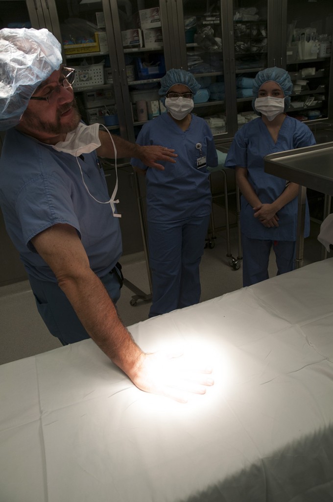 The challenges of metering incorrectly when the surgical light is 8 stops brighter than the room lights